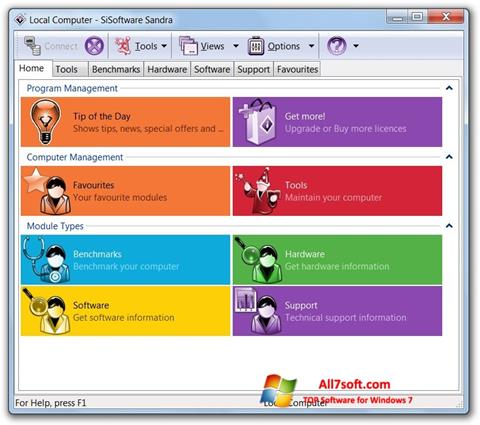 Screenshot SiSoftware Sandra for Windows 7