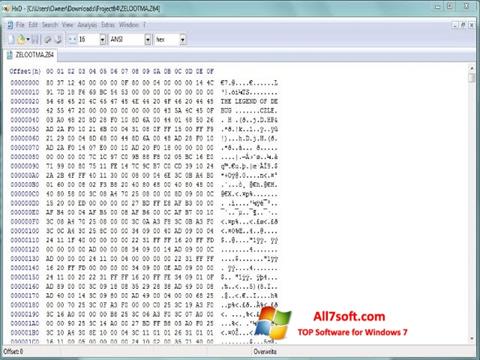 Screenshot Hex Editor for Windows 7