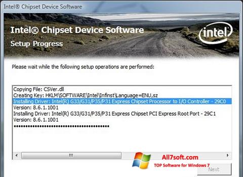 Screenshot Intel Chipset Device Software for Windows 7