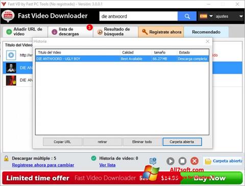 Screenshot Fast Video Downloader for Windows 7