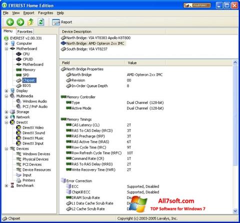 Screenshot EVEREST Home Edition for Windows 7