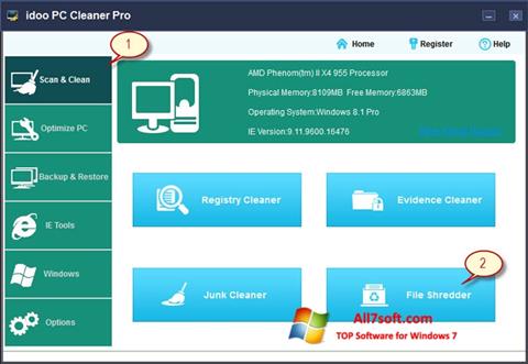 Screenshot PC Cleaner for Windows 7