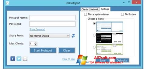 Screenshot mHotspot for Windows 7