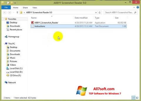 Screenshot ABBYY Screenshot Reader for Windows 7