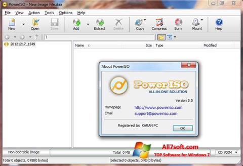 Screenshot PowerISO for Windows 7