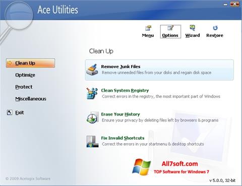 Screenshot Ace Utilities for Windows 7