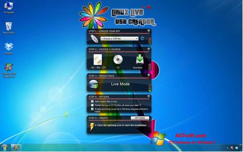 Screenshot LinuxLive USB Creator for Windows 7