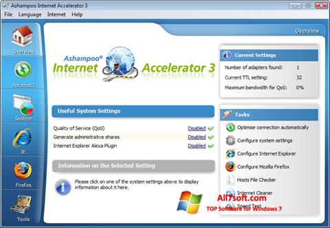 Screenshot Ashampoo Internet Accelerator for Windows 7