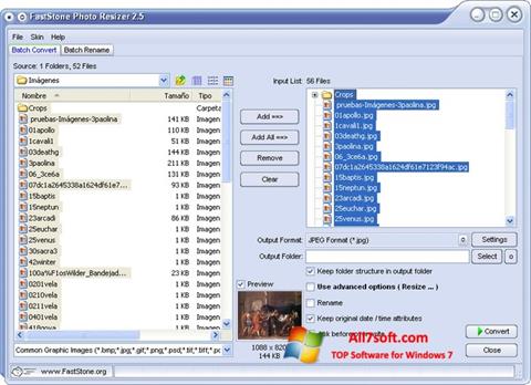 Screenshot FastStone Photo Resizer for Windows 7