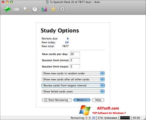 Screenshot Anki for Windows 7