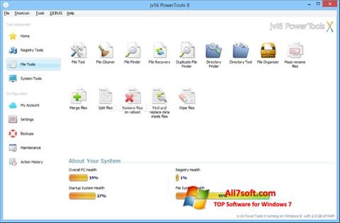 Screenshot jv16 PowerTools for Windows 7