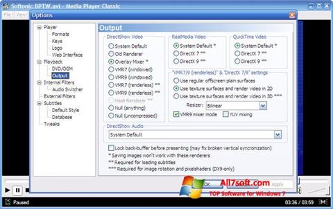 Screenshot Media Player Classic for Windows 7