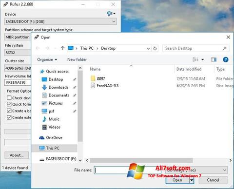 Screenshot Rufus for Windows 7