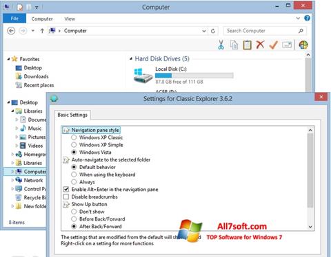 Screenshot Classic Shell for Windows 7
