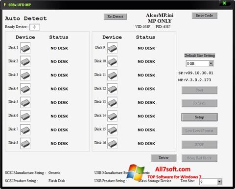 Screenshot AlcorMP for Windows 7