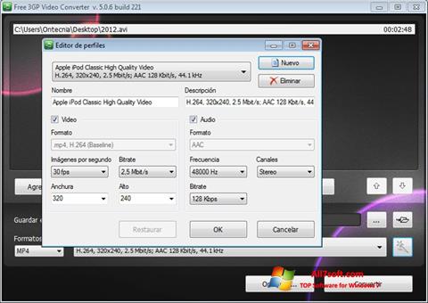 Screenshot Free MP4 Video Converter for Windows 7