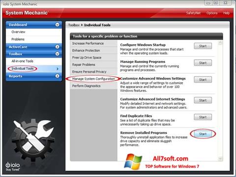 Screenshot System Mechanic for Windows 7