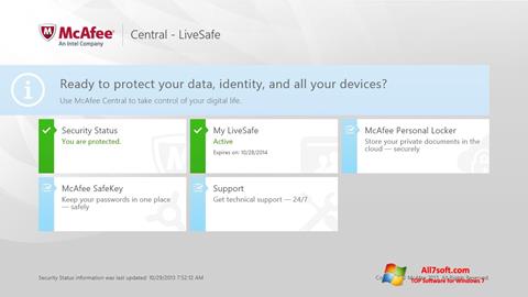 Screenshot McAfee LiveSafe for Windows 7