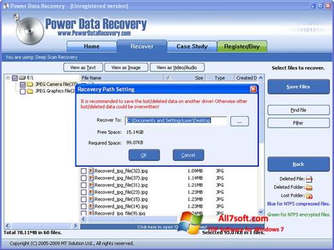 Screenshot Power Data Recovery for Windows 7