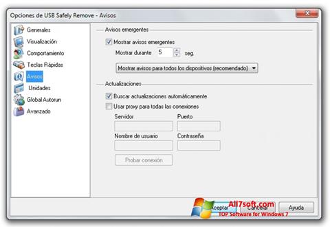 Screenshot USB Safely Remove for Windows 7