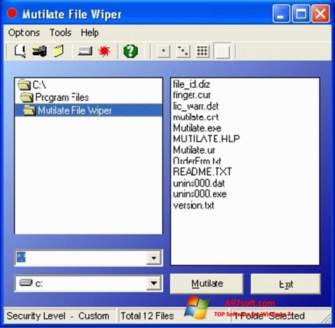 Screenshot Free File Wiper for Windows 7