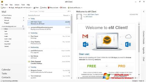 Screenshot eM Client for Windows 7