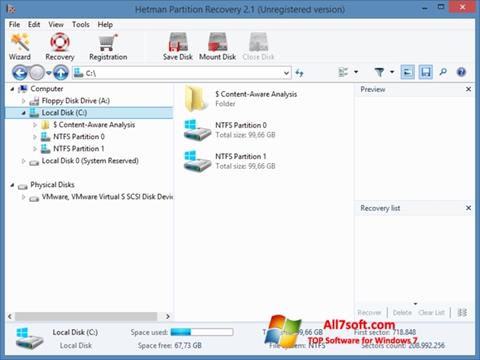 Screenshot Hetman Partition Recovery for Windows 7