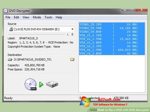 Screenshot DVD Decrypter for Windows 7