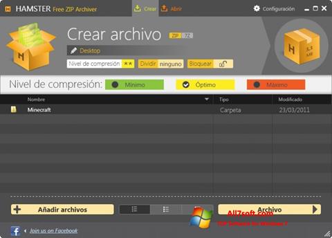 Screenshot Hamster Free ZIP Archiver for Windows 7