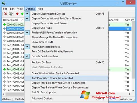 Screenshot USBDeview for Windows 7