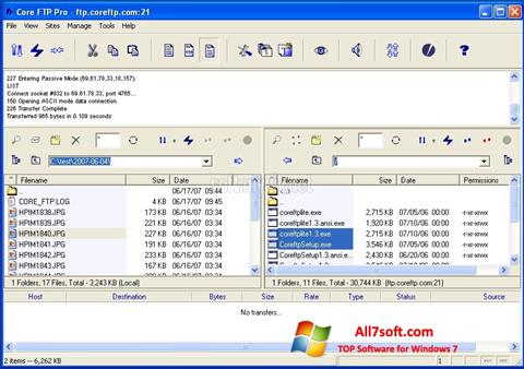 Screenshot Core FTP for Windows 7