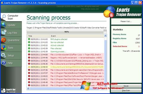 Screenshot Trojan Remover for Windows 7