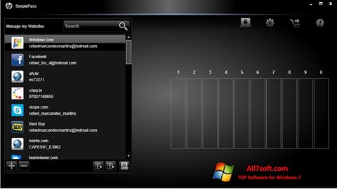 Screenshot HP SimplePass for Windows 7