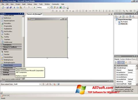 Screenshot Microsoft Visual Studio Express for Windows 7