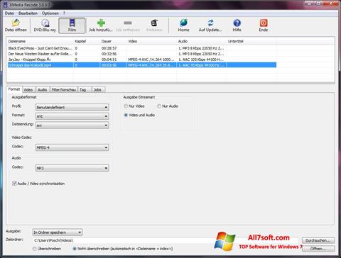 Screenshot XMedia Recode for Windows 7