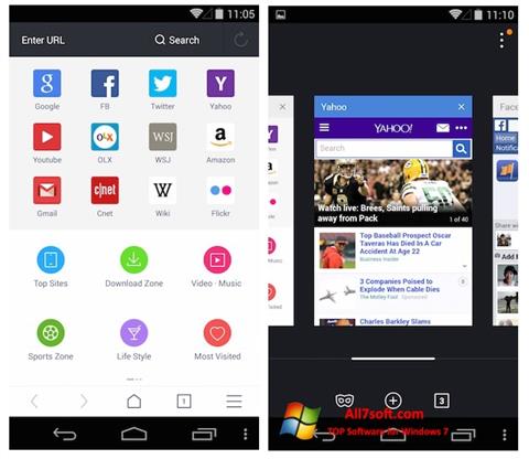 Screenshot UC Browser for Windows 7