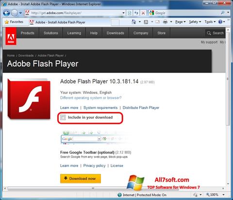 как обновить Adobe Flash Player в Windows 7