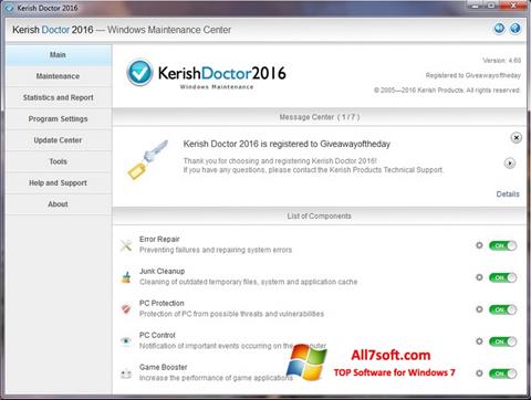 Screenshot Kerish Doctor for Windows 7