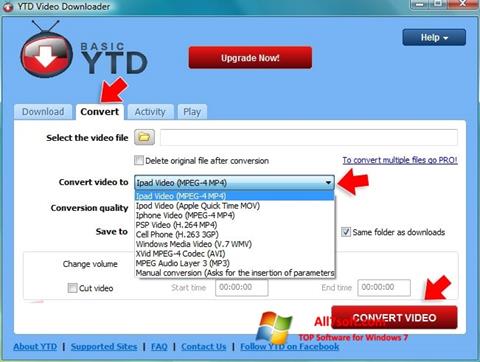 Screenshot YTD Video Downloader for Windows 7