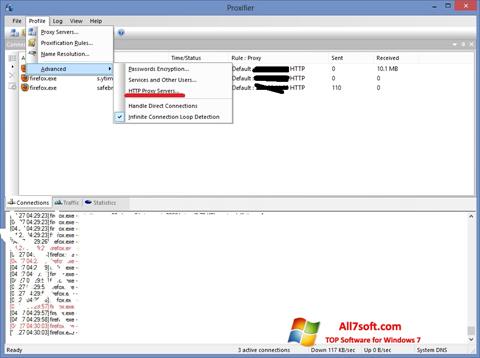 Screenshot Proxifier for Windows 7