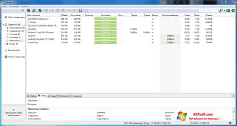 Screenshot uTorrent for Windows 7