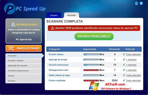 Screenshot PC Speed Up for Windows 7