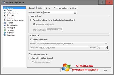 Screenshot SMPlayer for Windows 7