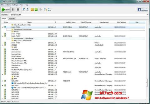 Screenshot Advanced IP Scanner for Windows 7