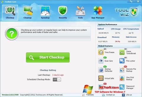 Screenshot Toolwiz Care for Windows 7