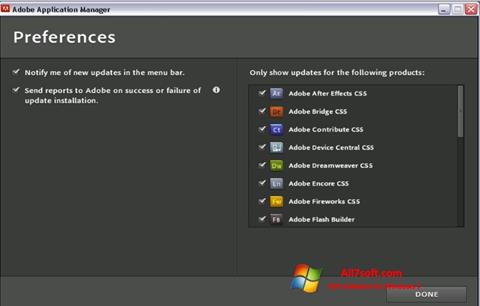 update adobe application manager utilities