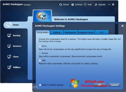 Screenshot AOMEI Backupper for Windows 7