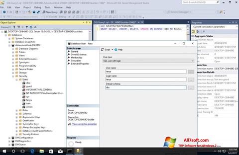 Screenshot Microsoft SQL Server for Windows 7