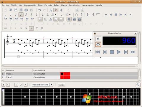 Screenshot TuxGuitar for Windows 7