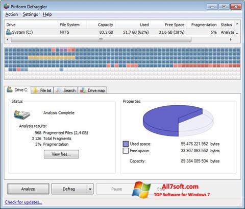 Screenshot Defraggler for Windows 7